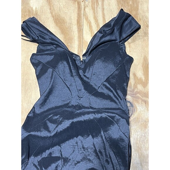 Escape Evening Gown Black Women 12 Zip Shoulder Split @j - Picture 1 of 14